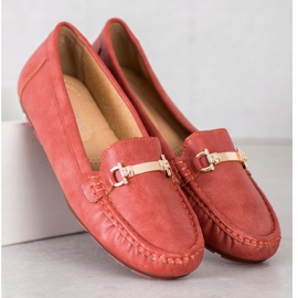 Clowse Mocasines Rojos Con Adorno 3