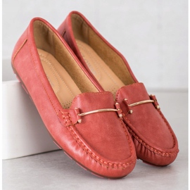 Clowse Mocasines cómodos rojo 3