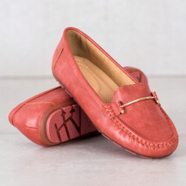 Clowse Mocasines cómodos rojo 4