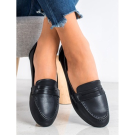 Diamantique Mocasines negros con cuero ecológico 4