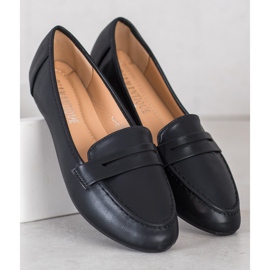 Diamantique Mocasines negros con cuero ecológico 3