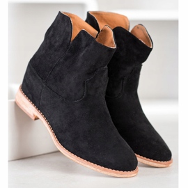 Bella Paris Botas vaqueras de ante negro 4