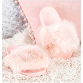 SHELOVET Zapatillas de piel cómodas rosado 3