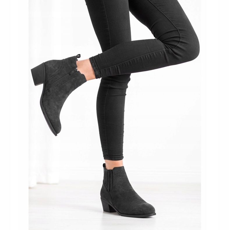 Camo Botines de gamuza cálidos negro 1