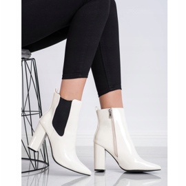 Yes Mile Botines lacados en Spitz blanco 4