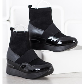 SHELOVET Botas sin cordones de moda negro 2