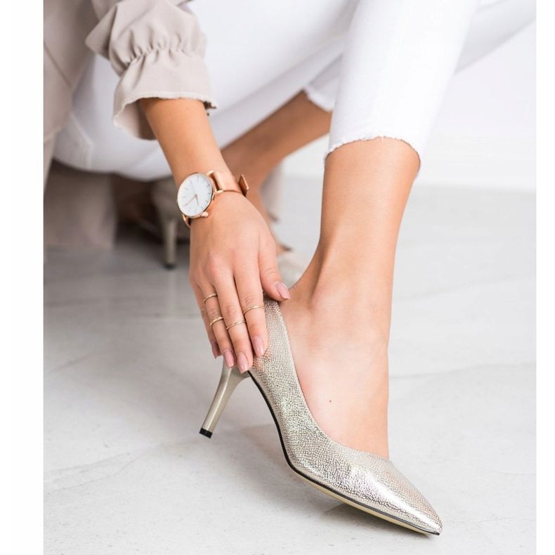 Goodin Tacones altos con estilo beige dorado 1 Goodin Tacones altos con estilo beige dorado 1