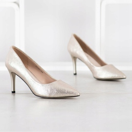 Goodin Tacones altos con estilo beige dorado 2