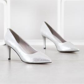 Goodin Tacones altos con estilo plata 4