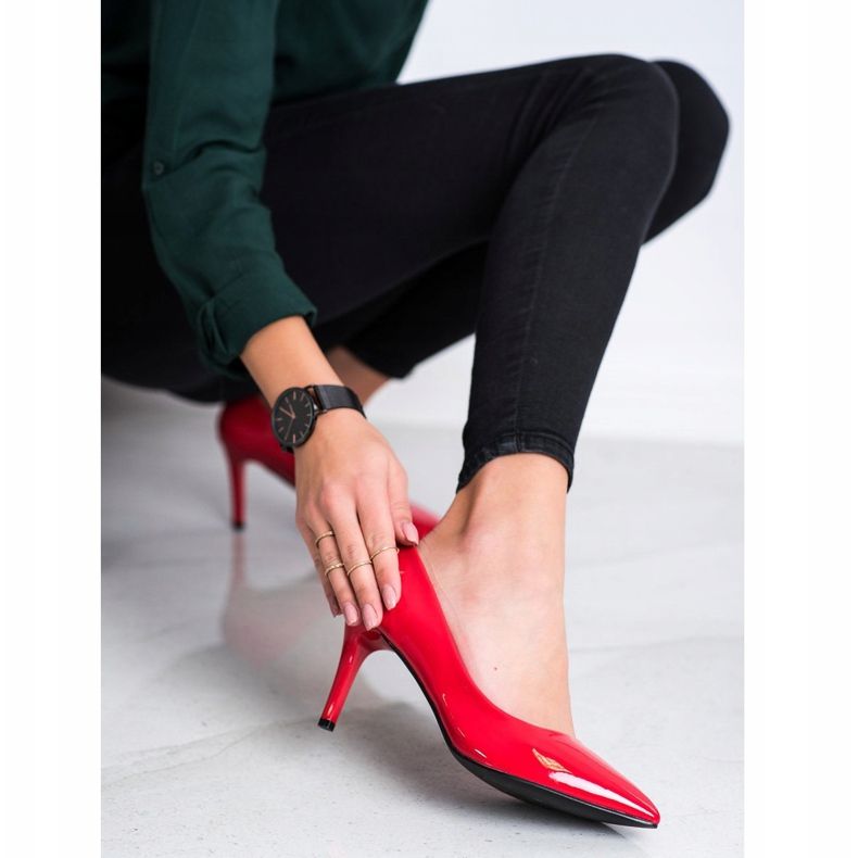 Goodin Tacones altos con estilo rojo 2