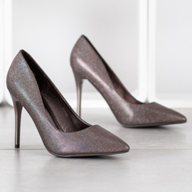 Goodin Bombas de moda en un alfiler gris 2