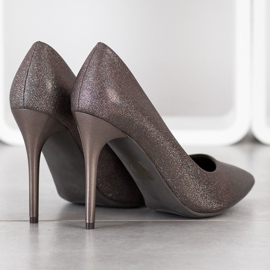 Goodin Bombas de moda en un alfiler gris 3