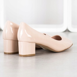 Goodin Zapatos de salón lacados en Spitz beige 4