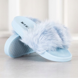 SHELOVET Zapatillas de Goma con Piel azul 2