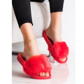 SHELOVET Zapatillas de Goma con Piel rojo 1