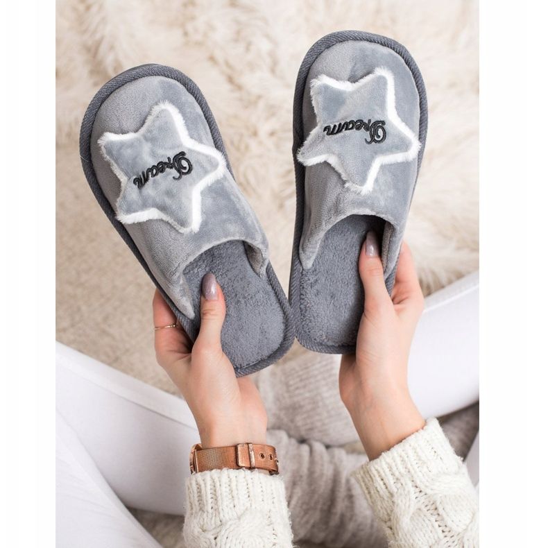 Bona Cómodas pantuflas de ensueño gris 1