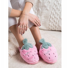 Bona Zapatillas de fresa rosa verde 2