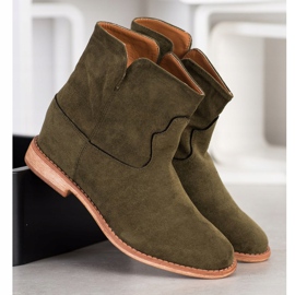 Bella Paris Botas de vaquero de gamuza cálida verde 2