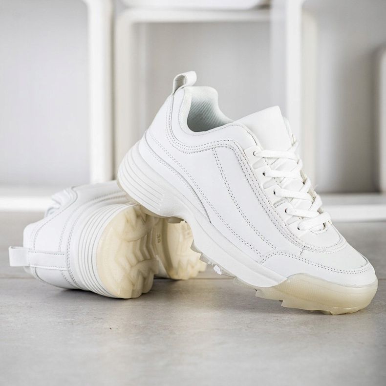 Kylie Zapatillas de moda blanco 1