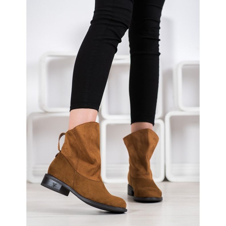 Weide Botas con parte superior ancha marrón amarillo 1 Weide Botas con parte superior ancha marrón amarillo 1