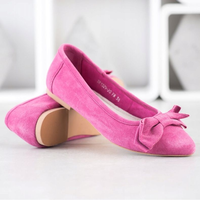 Filippo Bailarina de cuero con lazo rosado 2