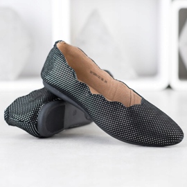 Filippo Bailarinas de cuero elegantes negro 4