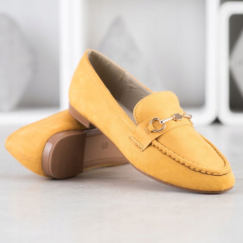Goodin Mocasines elegantes amarillo 2 Goodin Mocasines elegantes amarillo 2