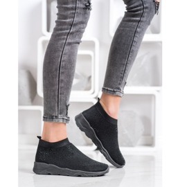 Goodin Slipons negros con cristales 1 Goodin Slipons negros con cristales 1