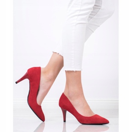 Goodin Bombas de gamuza rojo 2