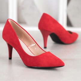 Goodin Bombas de gamuza rojo 1