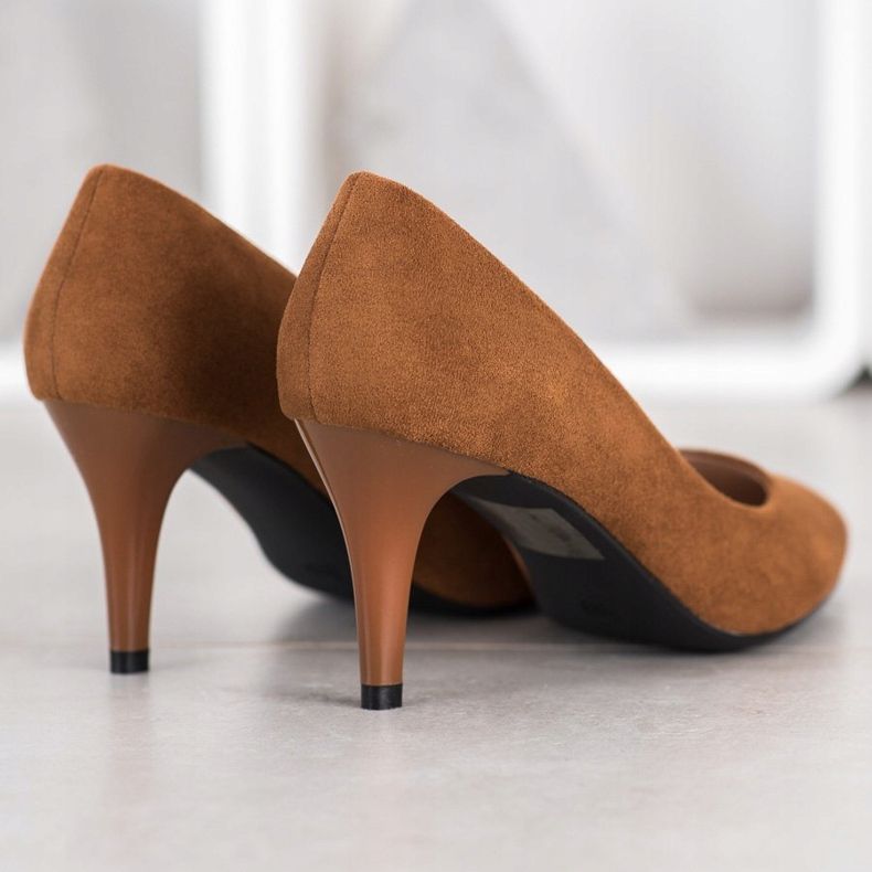 Goodin Bombas de gamuza marrón 1