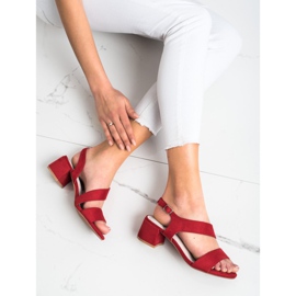 Kylie Sandalias rojas en poste bajo rojo 2