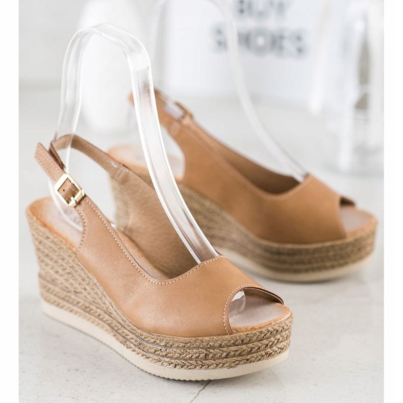 Sabatina Sandalias de cuña ligeras marrón 1