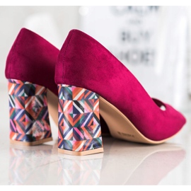 Sabatina Zapatos de salón con tacón estampado violeta 2