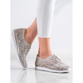 Kylie Zapatos de piel calada marrón multicolor 2