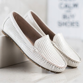 Kylie Mocasines casuales calados blanco 3