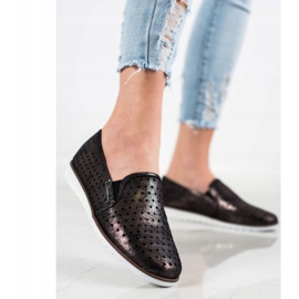 Kylie Slipons calados brillantes marrón 3