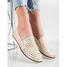 Kylie Slipons calados brillantes dorado 4