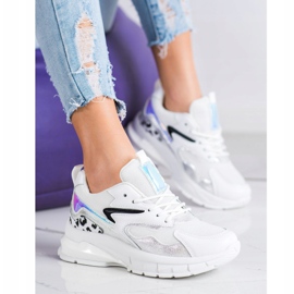 SHELOVET Zapatillas cómodas de moda blanco 2