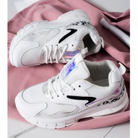 SHELOVET Zapatillas cómodas de moda blanco 1