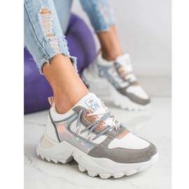 SHELOVET Zapatillas con estilo blanco multicolor 4