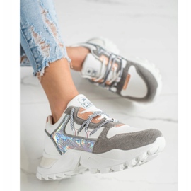 SHELOVET Zapatillas con estilo blanco multicolor 5