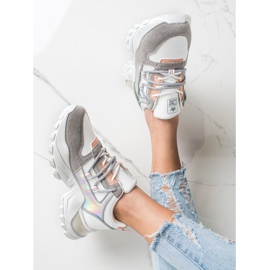 SHELOVET Zapatillas con estilo blanco multicolor 1