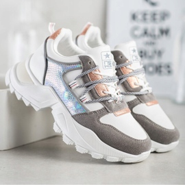 SHELOVET Zapatillas con estilo blanco multicolor 2