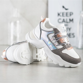 SHELOVET Zapatillas con estilo blanco multicolor 3