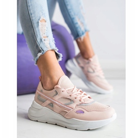 SHELOVET Zapatillas Rosadas Casuales rosado 3