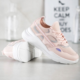 SHELOVET Zapatillas Rosadas Casuales 1