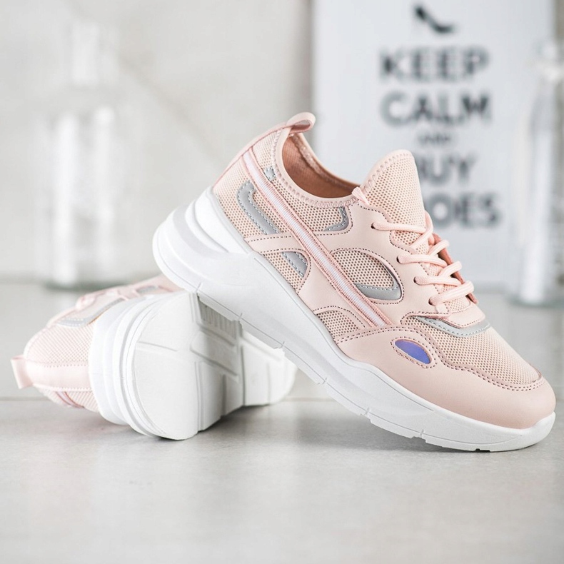 SHELOVET Zapatillas Rosadas Casuales 1