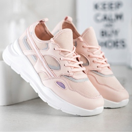 SHELOVET Zapatillas Rosadas Casuales rosado 2