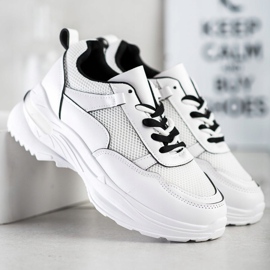 SHELOVET Cómodas zapatillas blancas blanco 4